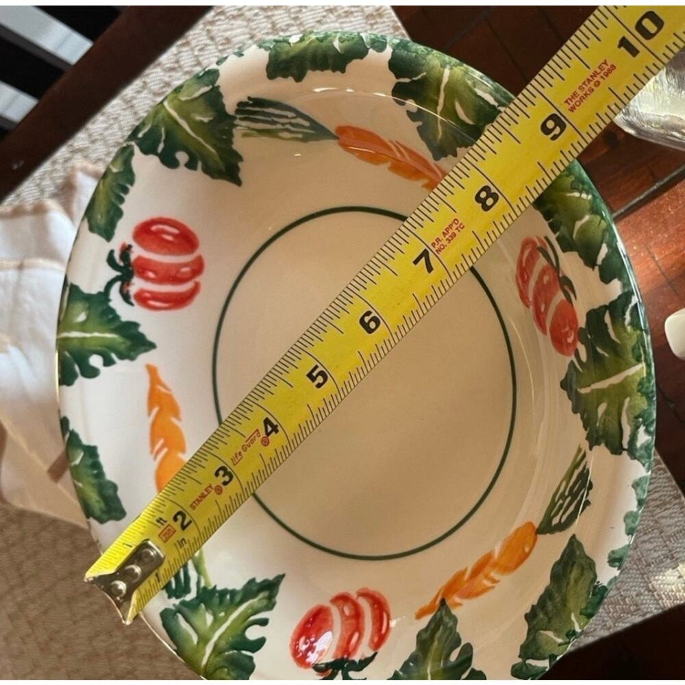 Vintage Pottery Barn 13-1/2” large bowl carrots and pumpkins pasta serving bowl - Picture 16 of 16
